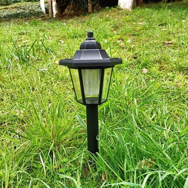 4Leaders Solární venkovní zahradní lampa černá 12×47 cm