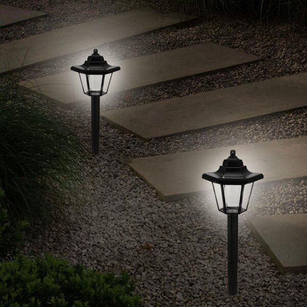 4Leaders Solární venkovní zahradní lampa černá 12×47 cm