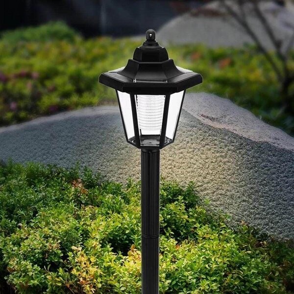 4Leaders Solární venkovní zahradní lampa černá 12×47 cm