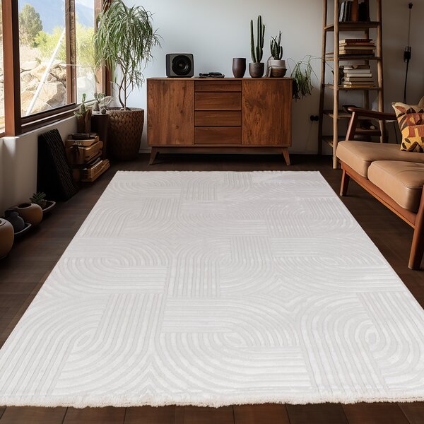 Ayyildiz, Kusový koberec Sahara 1112 Cream, 80x150, bílá, obývací pokoj