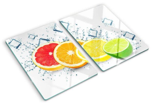 Krájecí prkénko skleněné Citrusové plody v barevných plátcích ddk-nr-wm-00006811