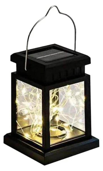 4Leaders Závěsná LED solární lucerna teplá bílá 12,5×8,9 cm