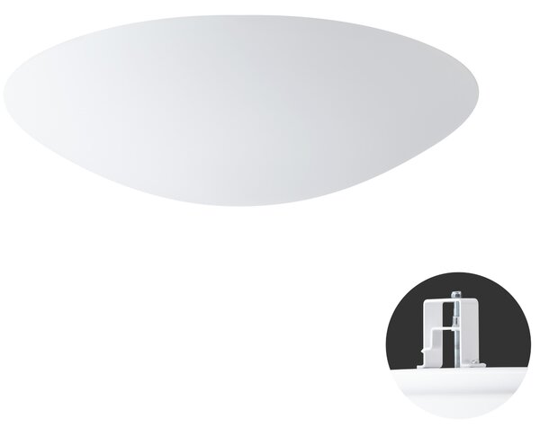 OS AUR55339 AURA V9 stropní/nástěnné skleněné polovestavné svítidlo bílá IP44 3x25W E27 - OSMONT