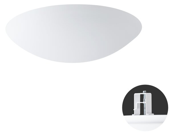 OS AUR55338 AURA V5 stropní/nástěnné skleněné polovestavné svítidlo bílá IP44 3x25W E27 - OSMONT