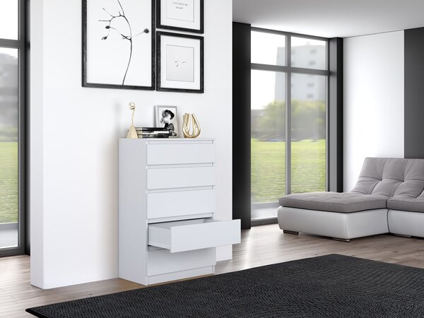 Komoda Musecalo 4 (bílá). Akce -21%