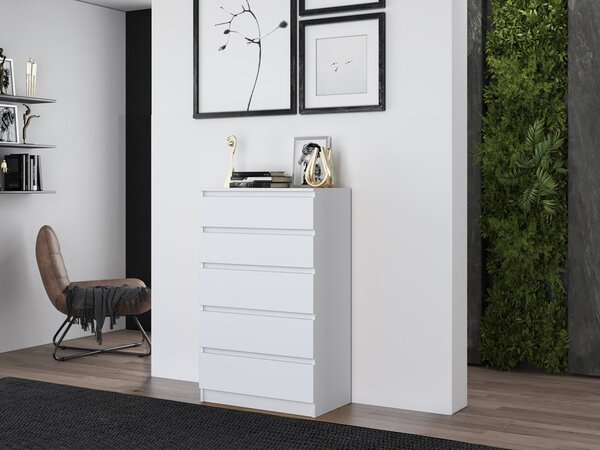 Komoda Musecalo 4 (bílá). Akce -21%