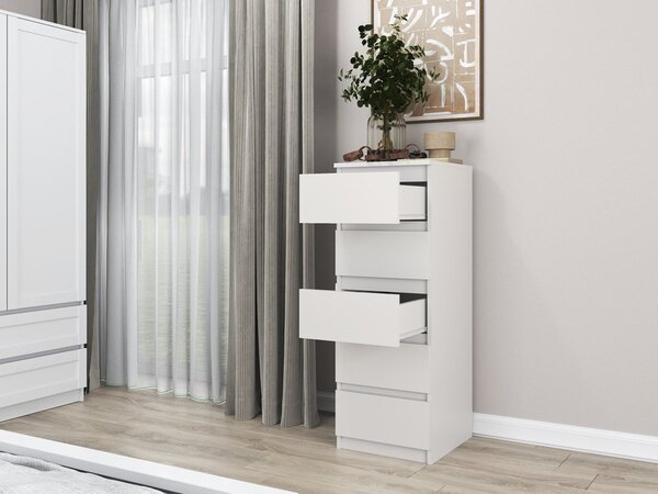 Komoda Musecalo 5 (bílá). Akce -22%