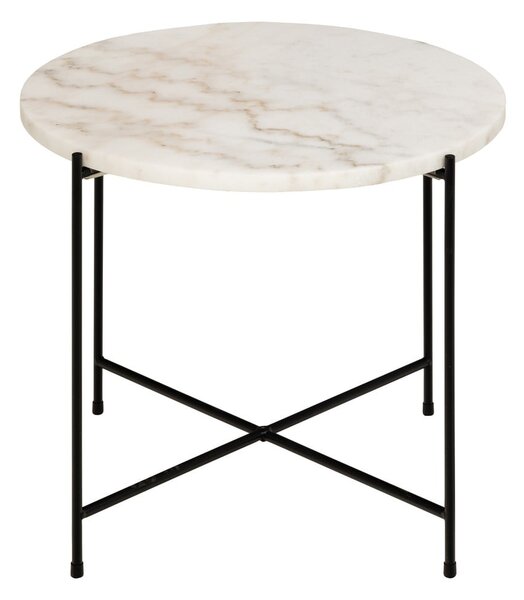 Kulatý odkládací stolek s mramorovou deskou ø 52 cm Avila – Actona
