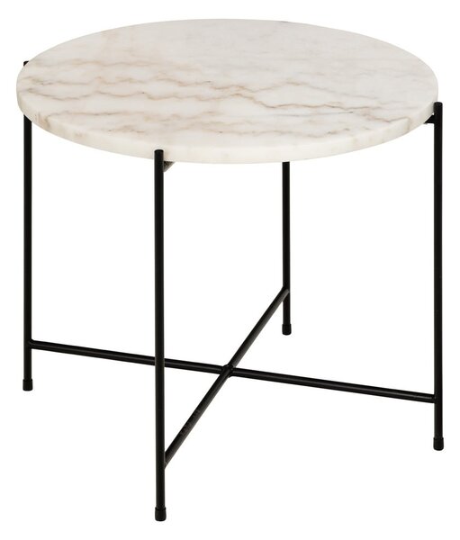 Kulatý odkládací stolek s mramorovou deskou ø 52 cm Avila – Actona