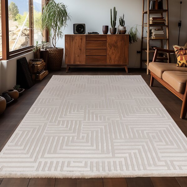Ayyildiz, Kusový koberec Sahara 1114 Beige, 120x170, béžová, obývací pokoj