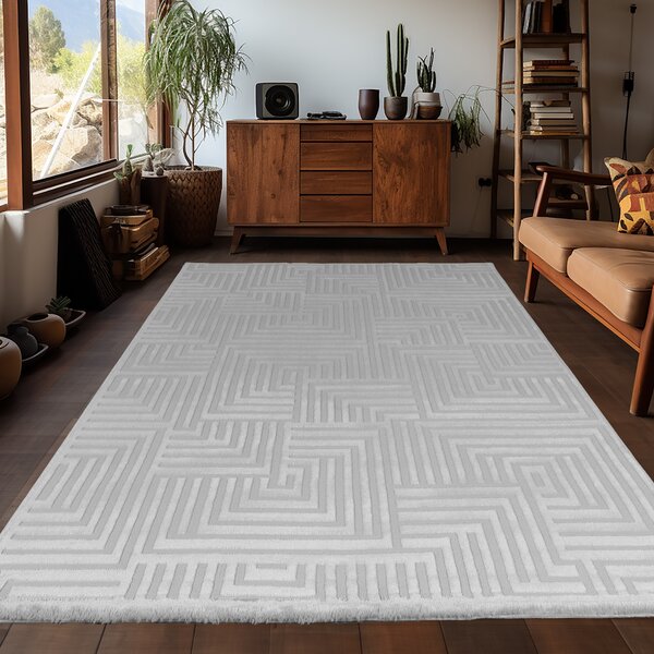 Ayyildiz, Kusový koberec Sahara 1114 Silver, 120x170, šedá, obývací pokoj