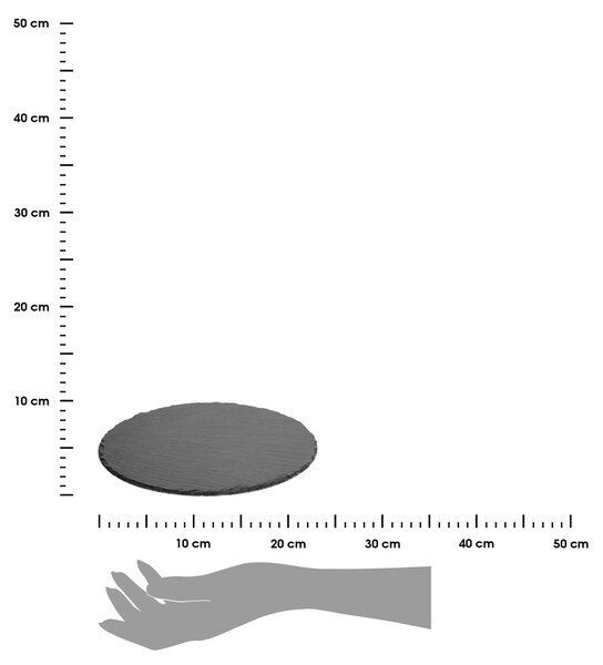 Servírovací podnos z břidlice Rock, (fi) 28 cm