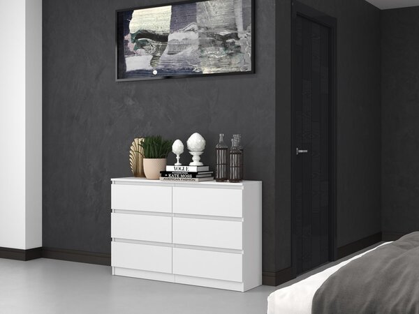 Komoda Musecalo 6 120 (bílá). Akce -19%