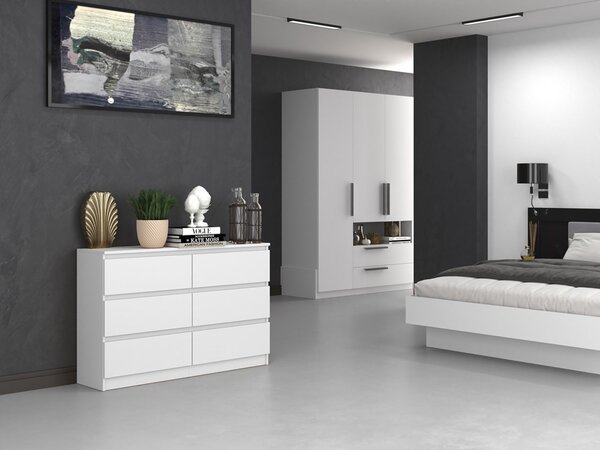 Komoda Musecalo 6 120 (bílá). Akce -19%