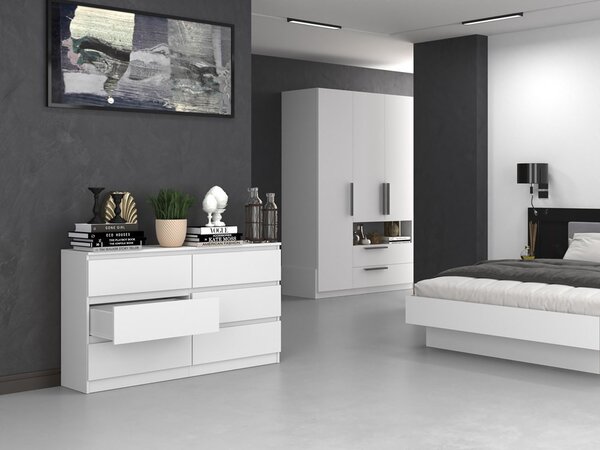 Komoda Musecalo 6 140 (bílá). Akce -20%