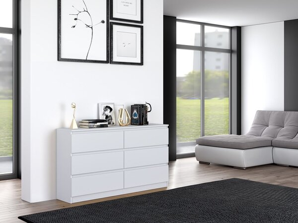 Komoda Musecalo 6 140 (bílá). Akce -20%