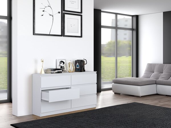 Komoda Musecalo 6 140 (bílá). Akce -20%