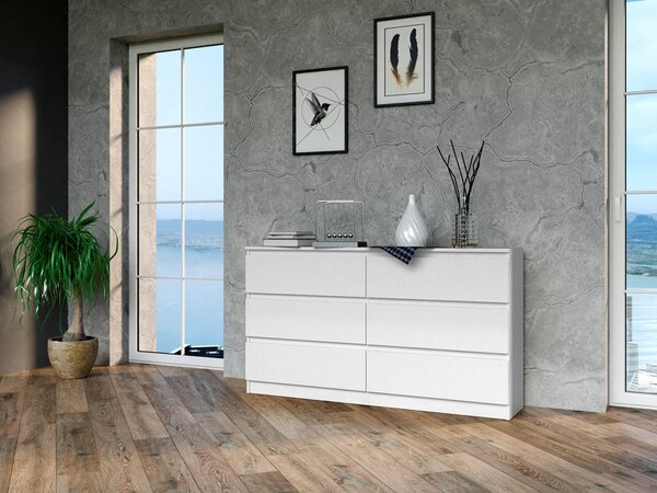 Komoda Musecalo 6 140 (bílá). Akce -20%