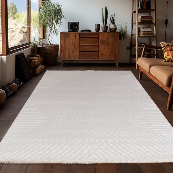 Ayyildiz, Kusový koberec Sahara 1115 Cream, 80x150, bílá, obývací pokoj