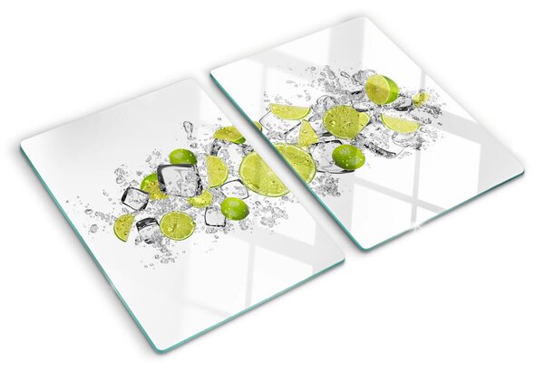 Krájecí prkénko skleněné Citrony a led ddk-nr-wm-00006843