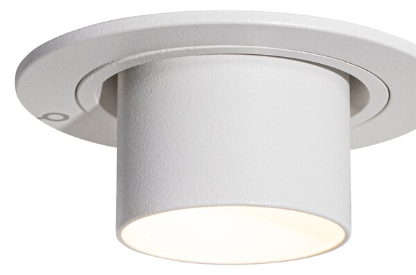Sada 6 zapuštěných bodových svítidel bílá GU10 35mm kulatá naklápěcí - Installa