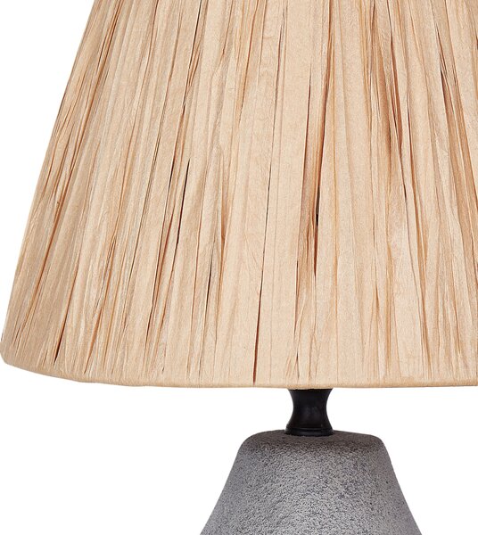 Sada 2 stolních lamp ARWADITO Keramika Šedá