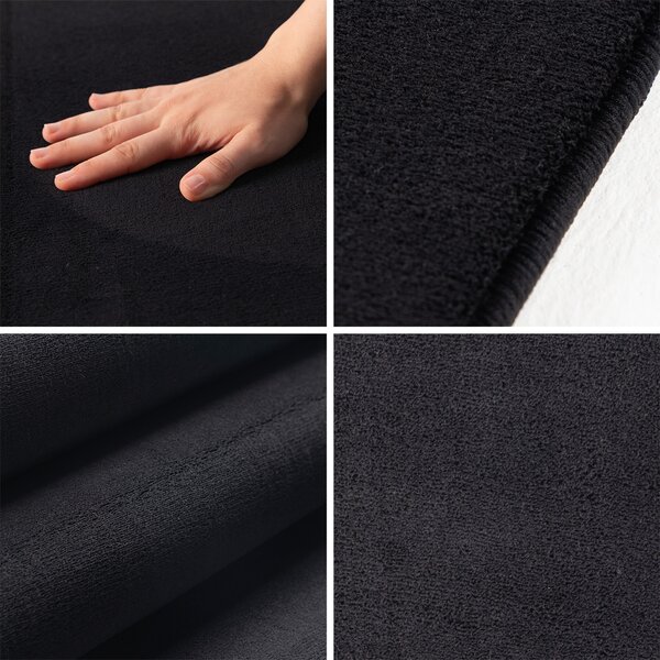 Ayyildiz, Kusový koberec Sky 5400 Black kruh, 120x120 (průměr) kruh, černá, obývací pokoj