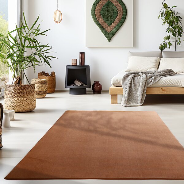 Ayyildiz, Kusový koberec Sky 5400 Brown, 60x110, hnědá, obývací pokoj