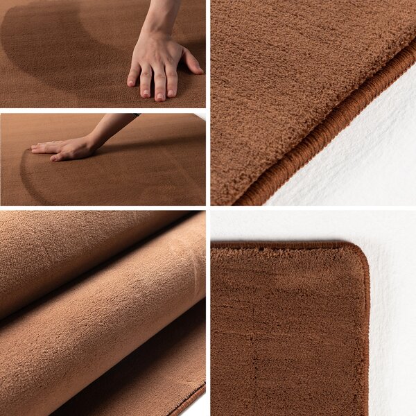 Ayyildiz, Kusový koberec Sky 5400 Brown, 60x110, hnědá, obývací pokoj