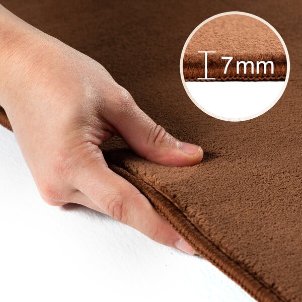 Ayyildiz, Kusový koberec Sky 5400 Brown, 60x110, hnědá, obývací pokoj