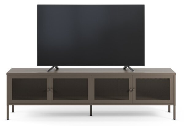 Šedý kovový TV stolek 160x50x35 cm Fayna – Marckeric