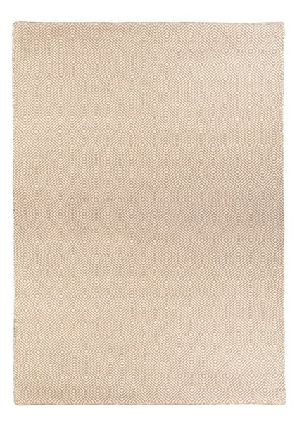 Krémový oboustranný venkovní koberec z recyklovaného plastu Green Decore Solitaire, 90 x 150 cm