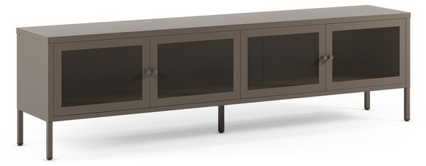 Šedý kovový TV stolek 160x50x35 cm Fayna – Marckeric