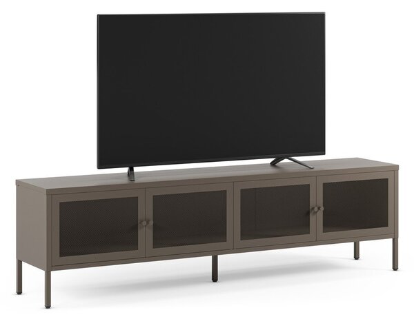 Šedý kovový TV stolek 160x50x35 cm Fayna – Marckeric