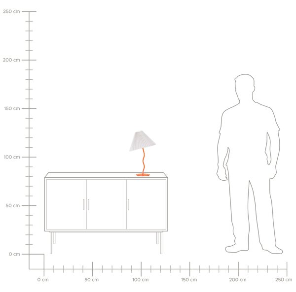 Stolní lampa ALWERO Kov Oranžová