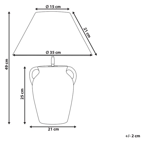 Stolní lampa AGEFET Keramika Šedá