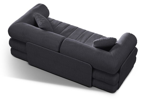 Tmavě šedá rozkládací pohovka z textilie bouclé 206 cm Kemi – Cosmopolitan Design