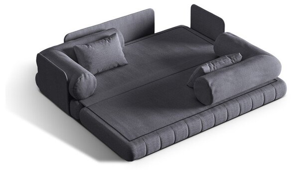 Tmavě šedá rozkládací pohovka z textilie bouclé 206 cm Kemi – Cosmopolitan Design