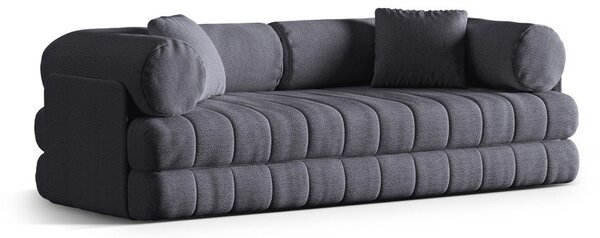 Tmavě šedá rozkládací pohovka z textilie bouclé 206 cm Kemi – Cosmopolitan Design