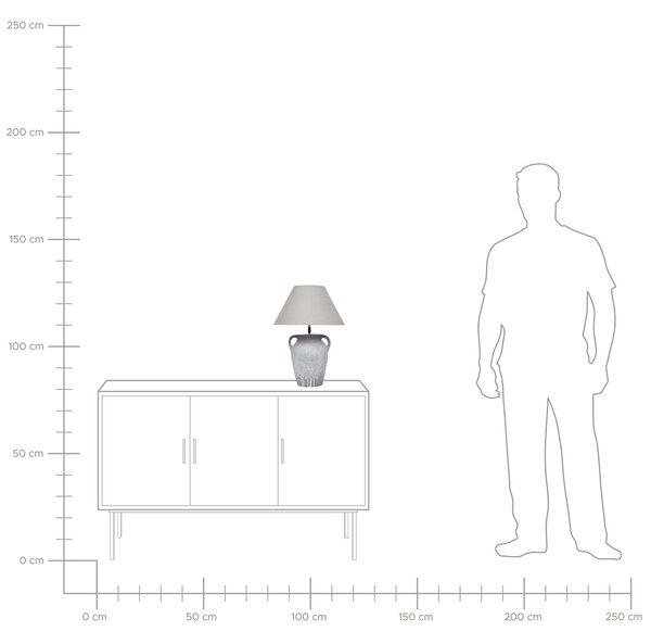 Stolní lampa AGEFET Keramika Šedá