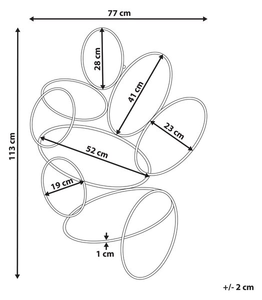 Zrcadlo DECIZE 113 cm 77 cm Kov Zlatá