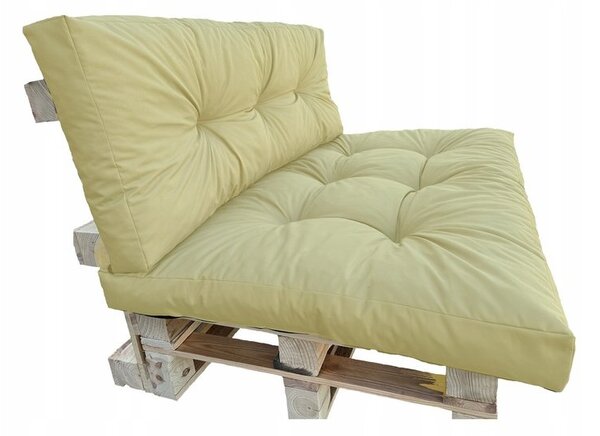 Supplies Garden 120x80cm+120x40cm kompletní sada paletového sezení v béžové barvě