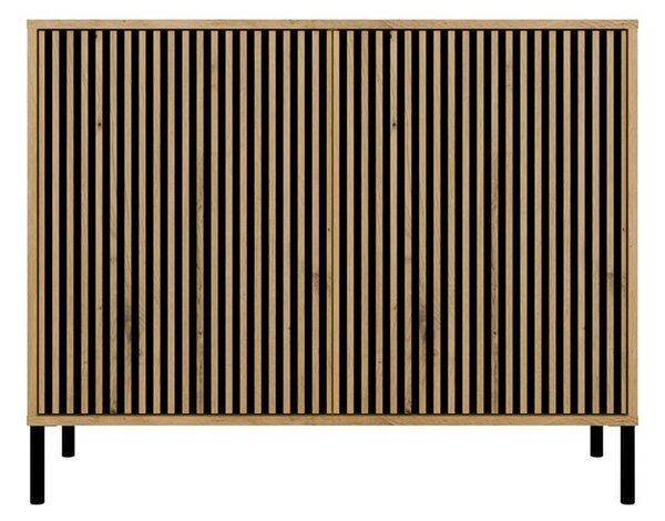 Skříňka Kamarussa Slim 5 A (dub artisan + černá)