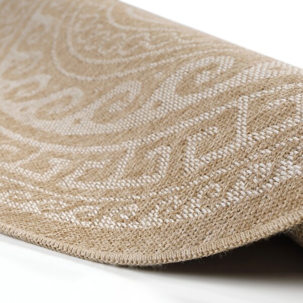 Ayyildiz, AKCE: 160x160 (průměr) kruh cm Kusový koberec Comilla 887 Beige kruh, béžová, chodba / předsíň