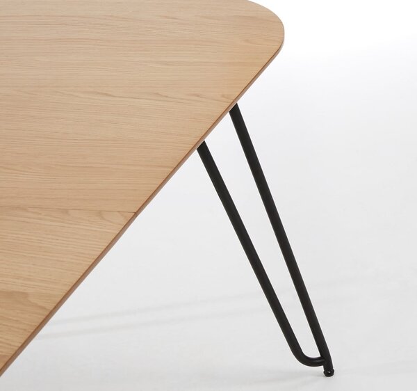 Rozkládací jídelní stůl v dekoru dubu v přírodní barvě 90x140 cm Novac – Kave Home
