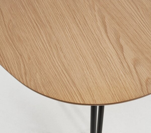 Rozkládací jídelní stůl v dekoru dubu v přírodní barvě 90x140 cm Novac – Kave Home