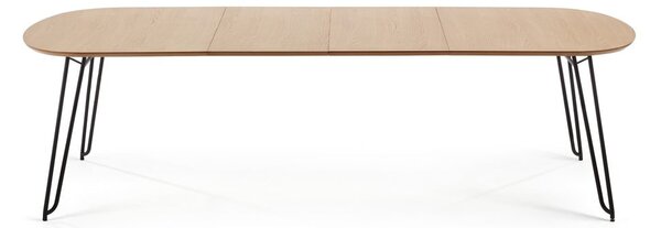 Rozkládací jídelní stůl v dekoru dubu v přírodní barvě 90x140 cm Novac – Kave Home