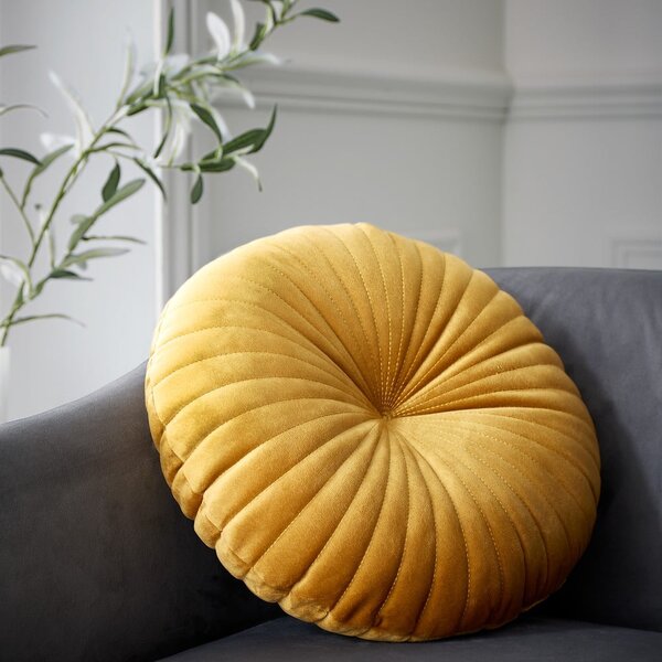 Sametový dekorační polštář ø 40 cm Round Soft Touch – Catherine Lansfield