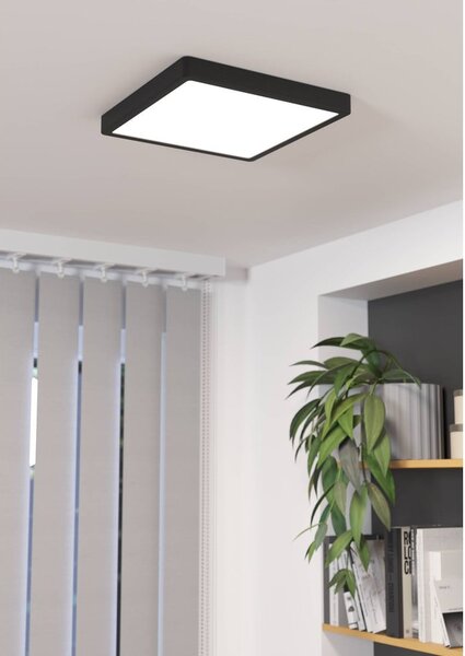 Černé LED stropní svítidlo 28,5x28,5 cm FUEVA 5 – EGLO