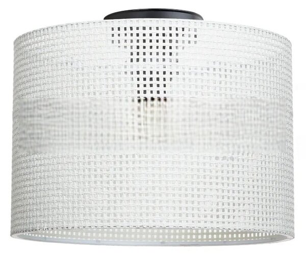 Krémové stropní svítidlo s textilním stínidlem ø 30 cm Goza – Squid Lighting
